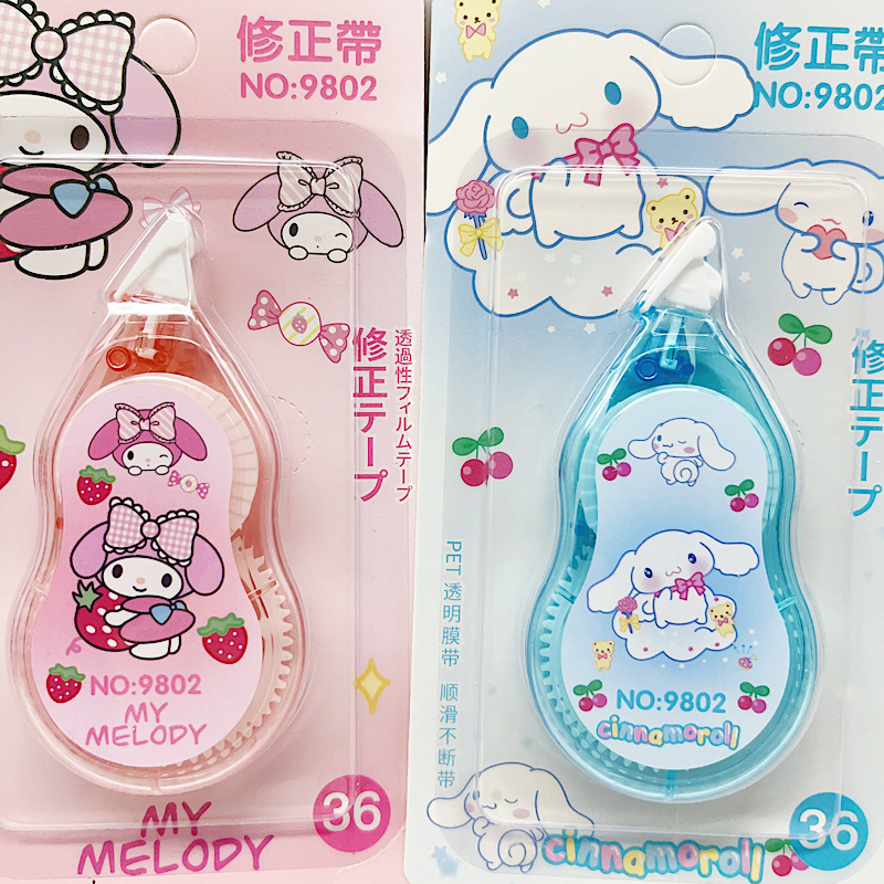⭐🌈⭐เทปลบคำผิด⭐🌈⭐การ์ตูน sanrio เบอร์ 36🌈✔️พร้อมส่งในไทย เครื่องเขียน ลบได้ ยางลบ