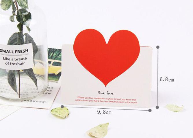 การ์ดอวยพรพับหัวใจ ราคาชิ้นละ 2 บาท ✔️พร้อมส่ง (🎲สุ่มลาย) Ohwowshop