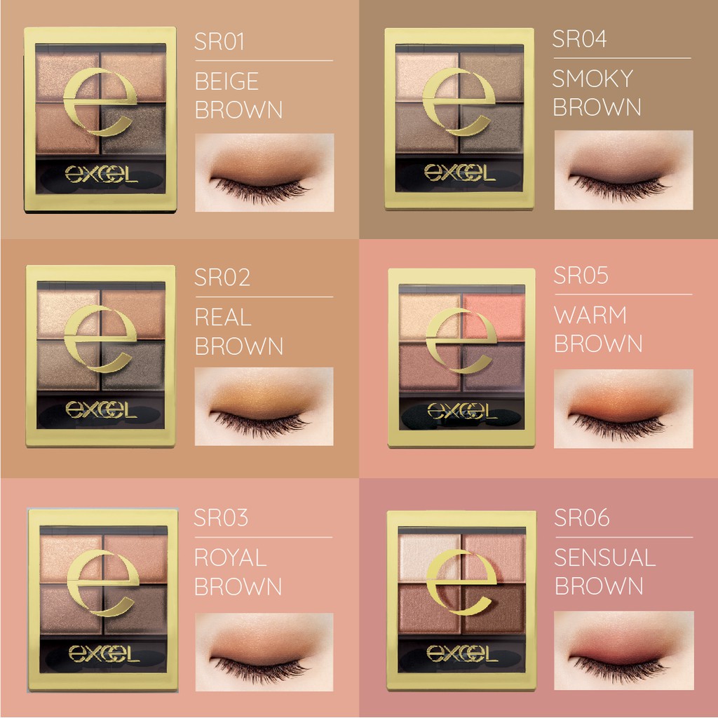 Excel Skinny Rich Shadow #SR05 Warn Brown