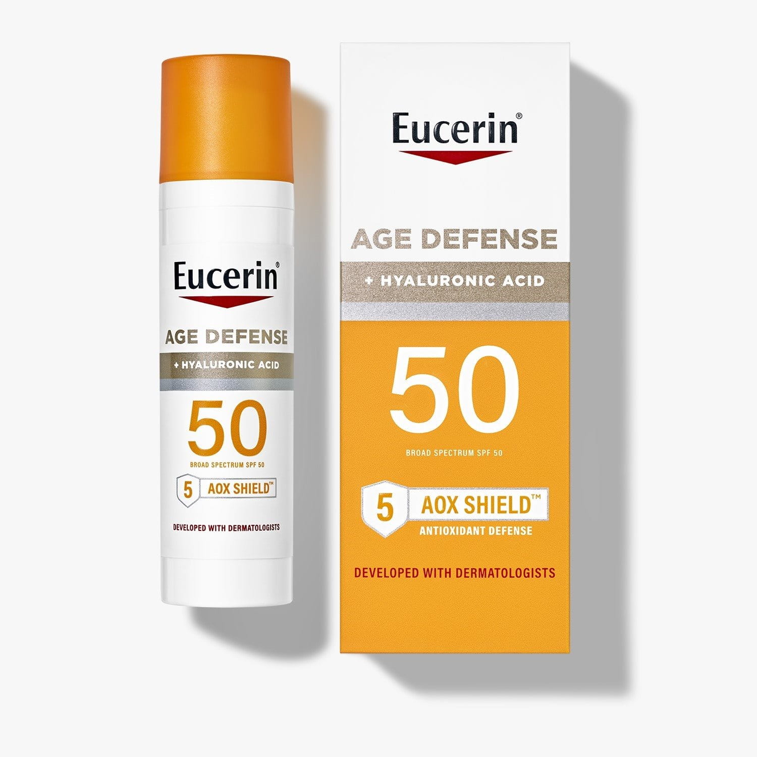 Eucerin Sun Age Defense SPF 50 Face Sunscreen Lotion with Hyaluronic Acid 75 ml.