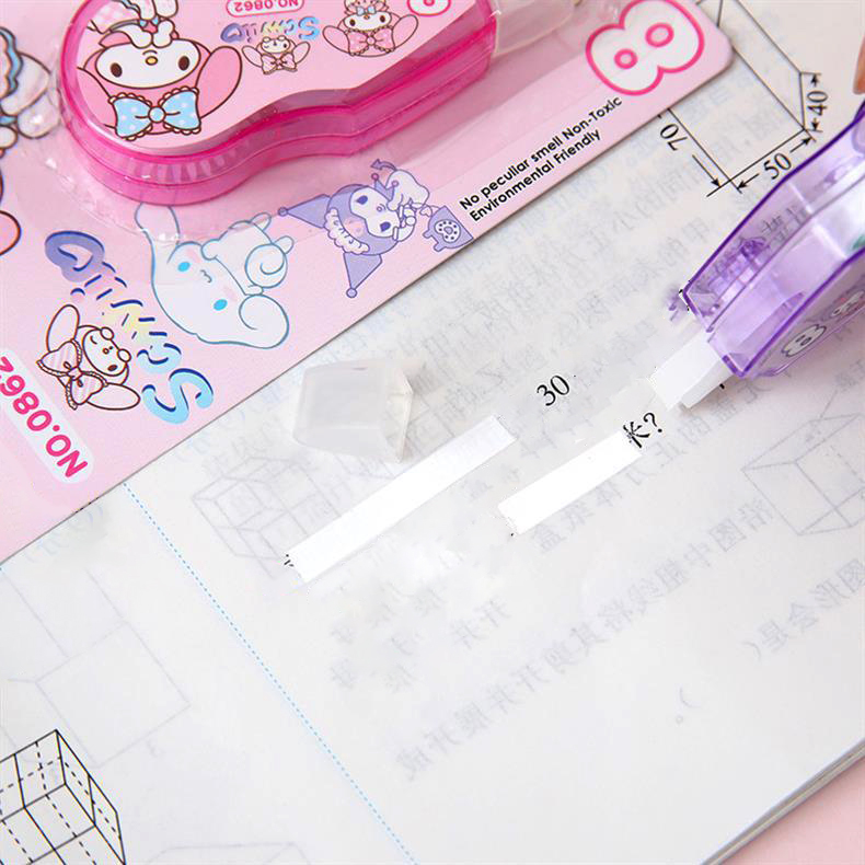 ⭐เทปลบคำผิด⭐การ์ตูน🌈sanrio เบอร์ 8✔️พร้อมส่งในไทย เครื่องเขียน ลบได้ ยางลบ