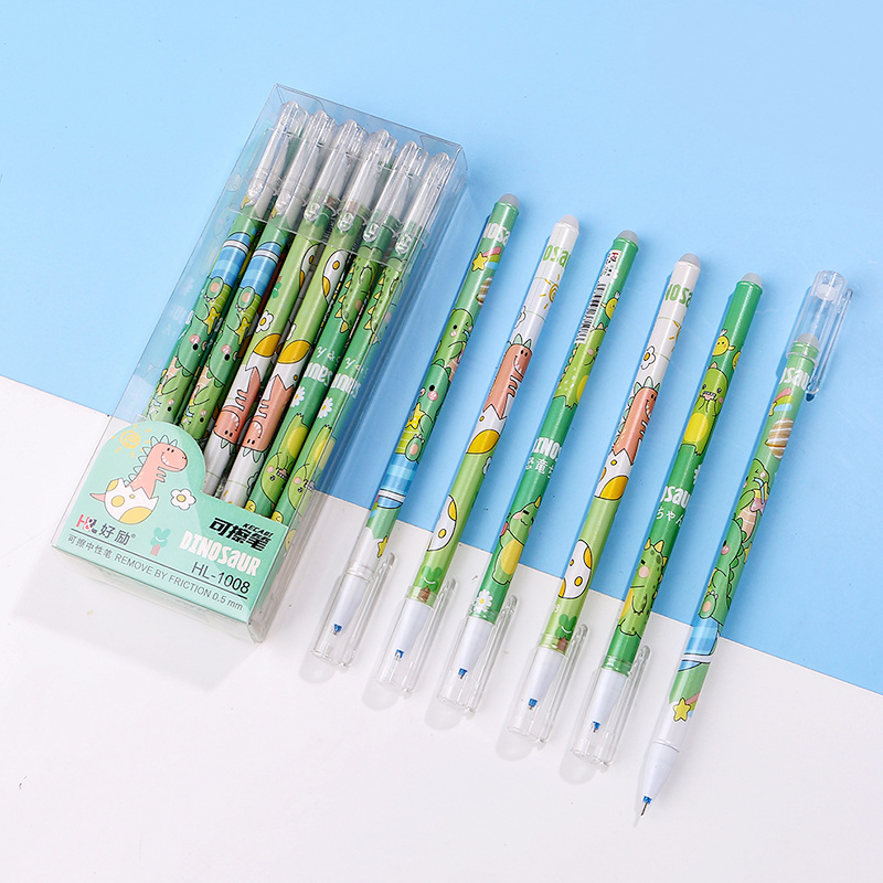 ⭐ปากกาลบได้🌈DINOSAUR ไส้สีน้ำเงิน 0.5📌สุ่มคละลาย ด้ามละ 4 บาท✔️พร้อมส่งOhwowshop หลากสี ปากกาเจล เครื่องเขียน