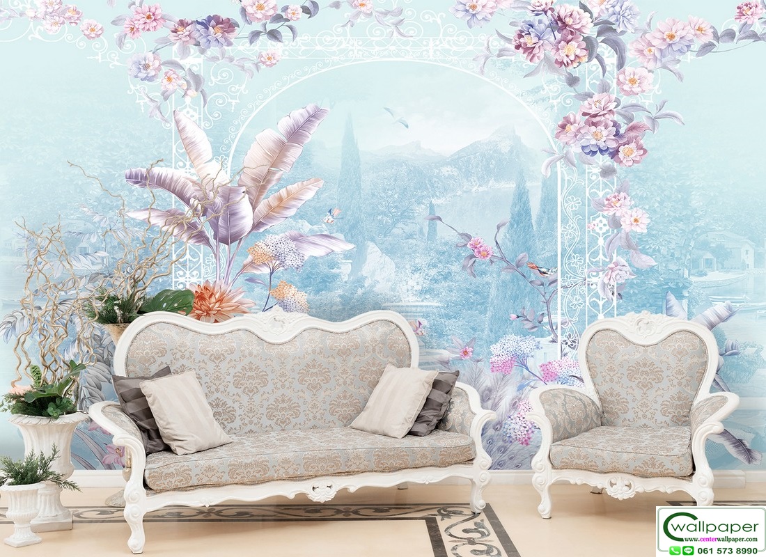 วอลเปเปอร์สั่งพิมพ์ลายดอกไม้ PM-007