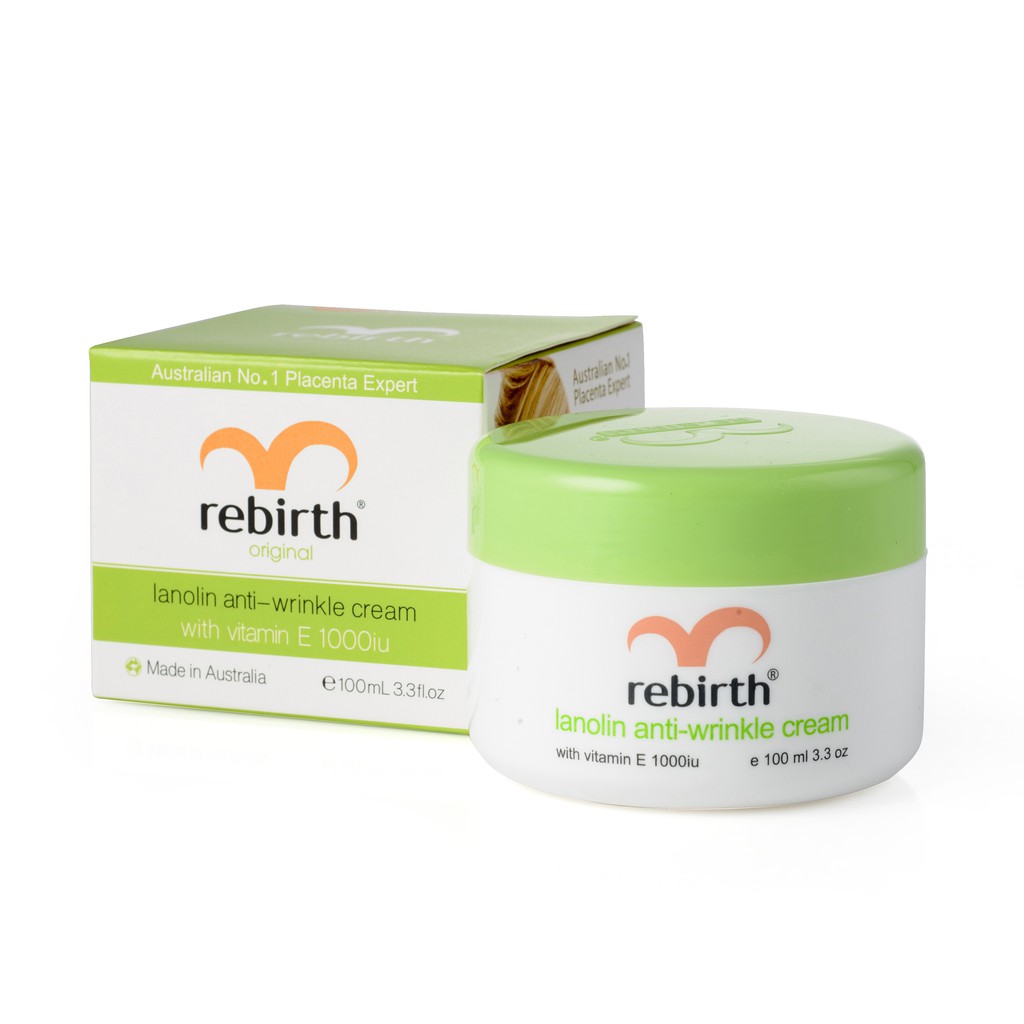 Rebirth Lanolin Anti-Wrinkle Cream with Vitamin E 1000iu 100 ml.