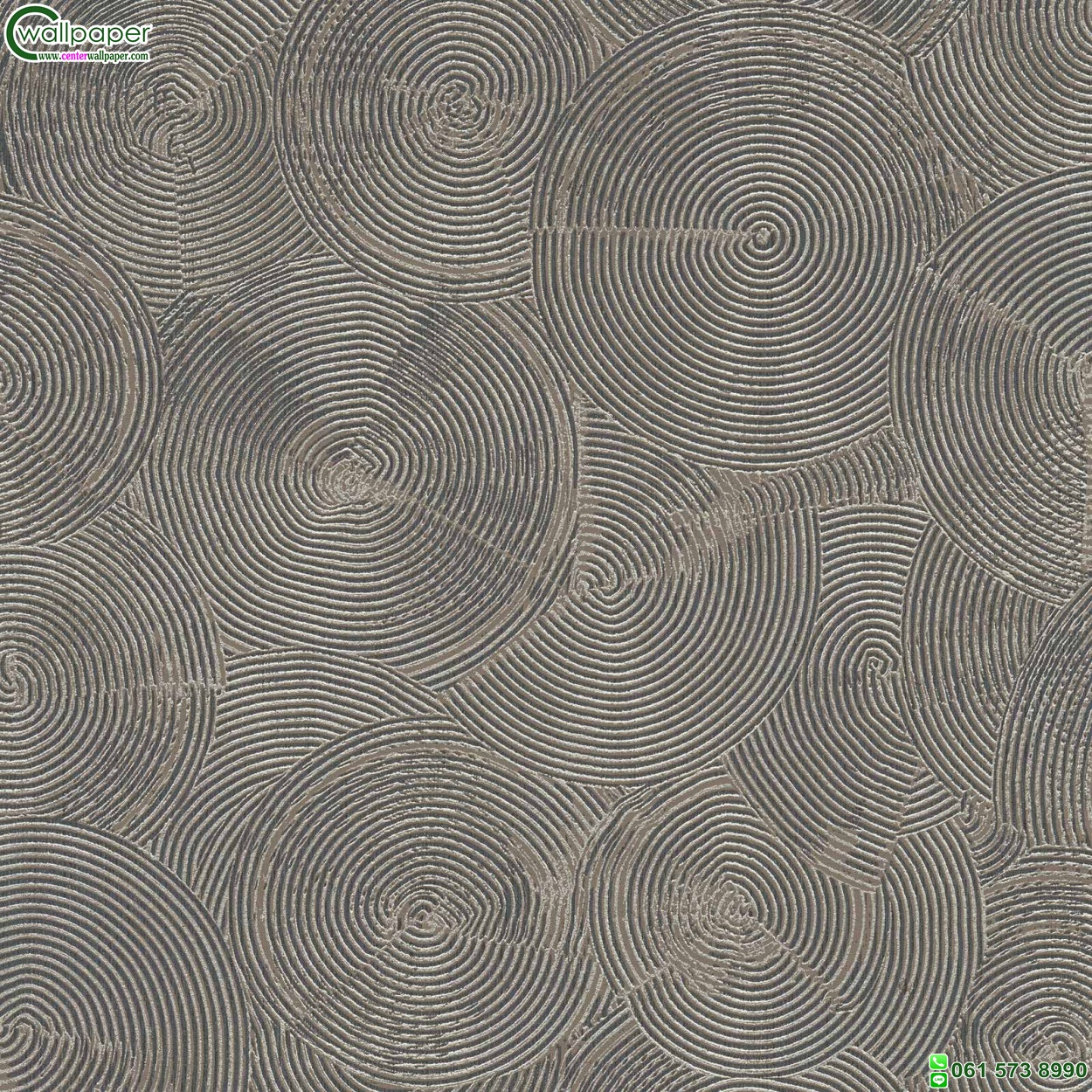 วอลเปเปอร์ลายวงกลมโมเดิร์น สีเทา