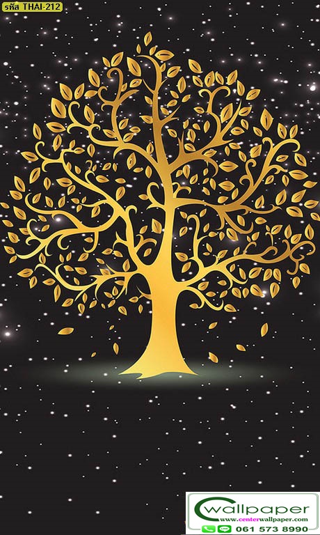 วอลเปเปอร์ลายต้นโพธิ์ THAI-213