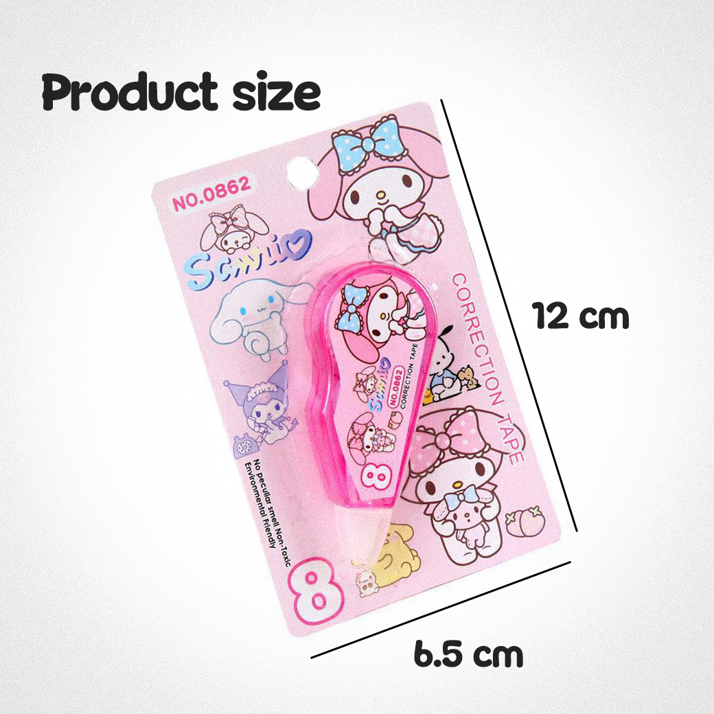 ⭐เทปลบคำผิด⭐การ์ตูน🌈sanrio เบอร์ 8✔️พร้อมส่งในไทย เครื่องเขียน ลบได้ ยางลบ