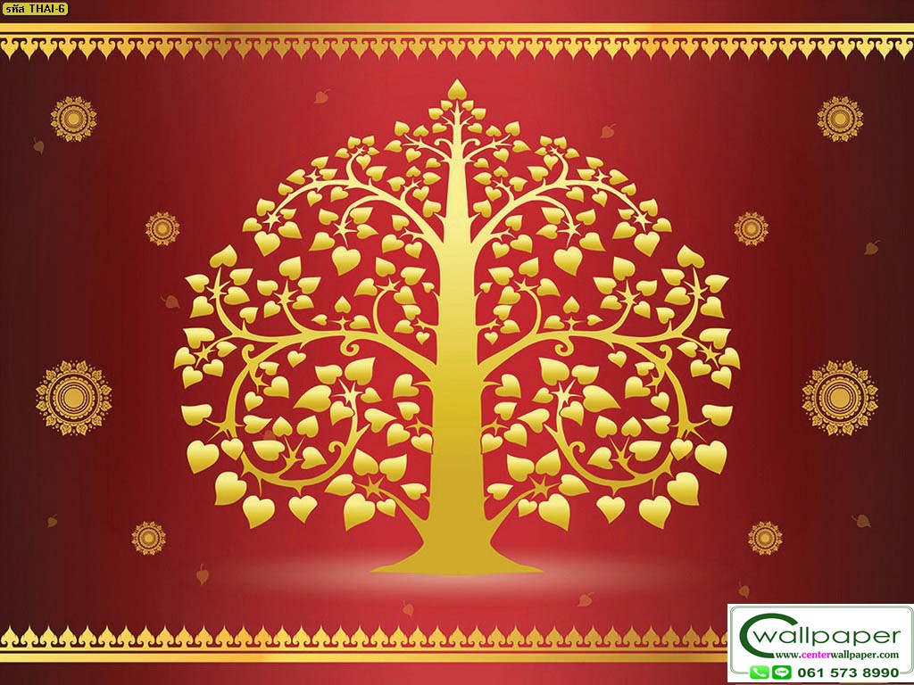 วอลเปเปอร์ลายต้นโพธิ์ THAI-6.