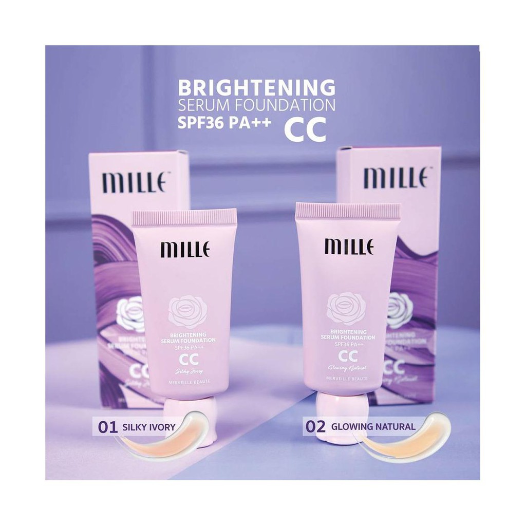 Mille Brightening Serum Foundation CC Cream SPF 36 PA++ 30 g.