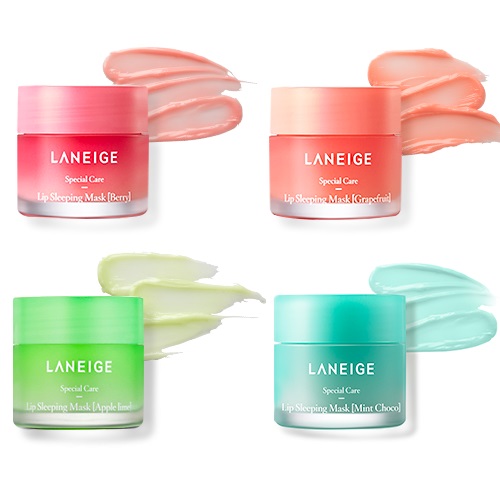 Laneige Lip Sleeping Mask Mini Kit 8 g. x 4 (Berry, Apple, Mint Choco, Grapefruit)