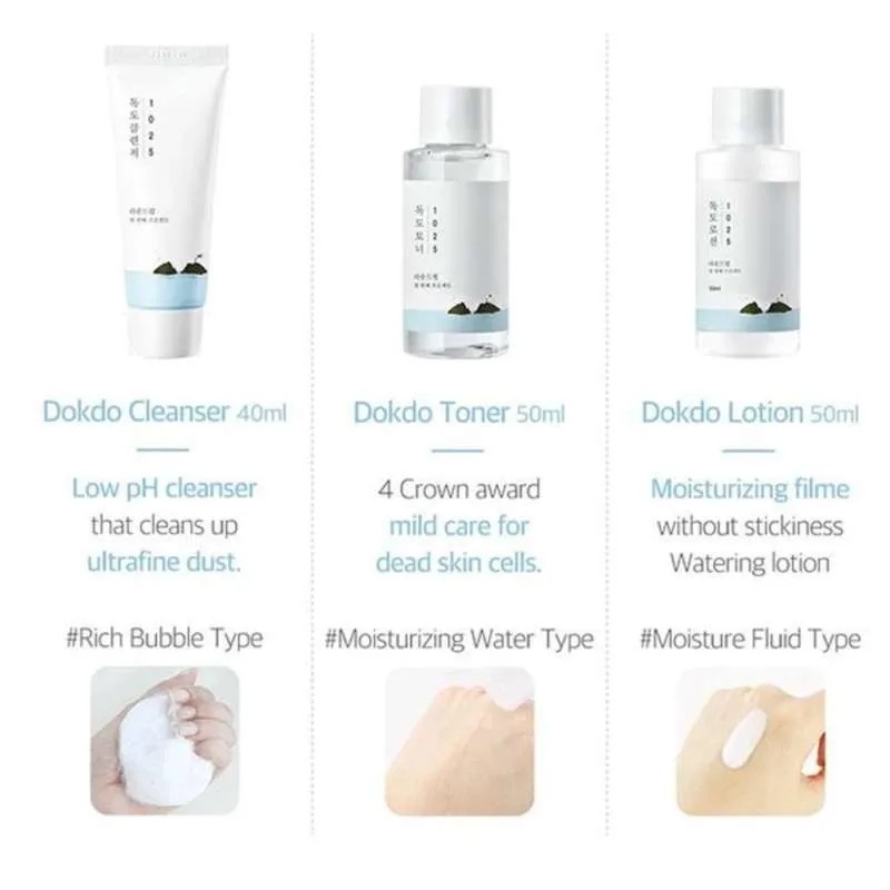 ROUND LAB 1025 Dokdo On The Go Kit Simple & Trustable Skin Care Set