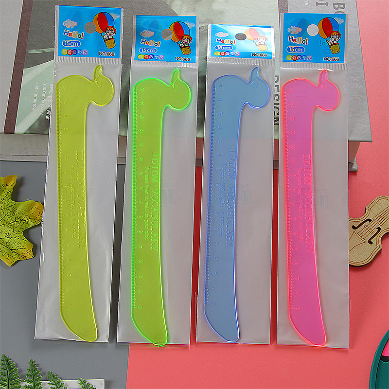 🌈📏ไม้บรรทัด 15cm แบบใส Animal🐱🌈Ruler📌เลือกแบบคละสี✅พร้อมส่งในไทย ไม้บรรทัดพลาสติก เครื่องเขียน
