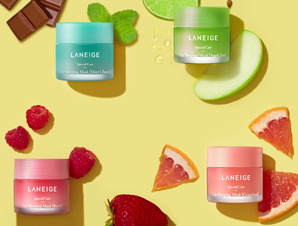 Laneige Lip Sleeping Mask Mini Kit 8 g. x 4 (Berry, Apple, Mint Choco, Grapefruit)