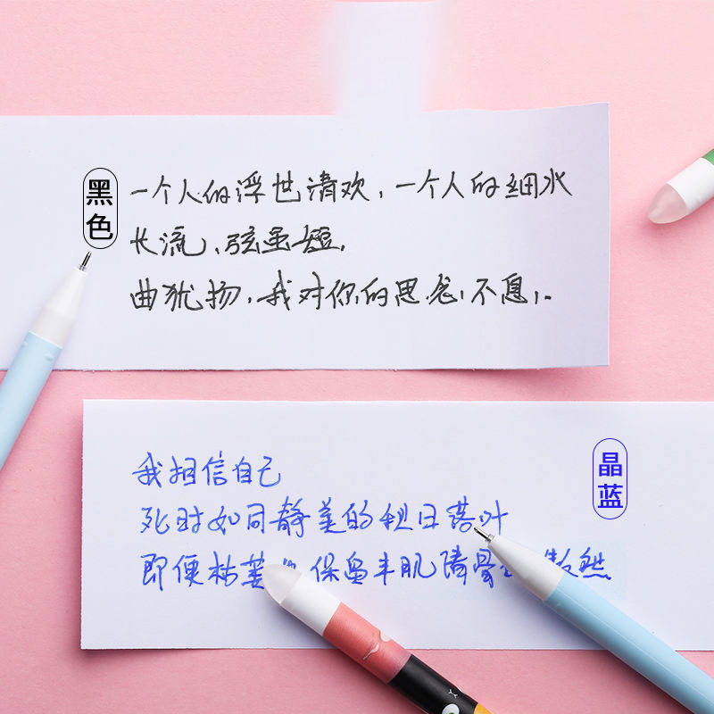 ⭐ปากกาลบได้⭐🌈supper cartoon ไส้สีน้ำเงิน 0.5mm 📌คละลายตามแบบ ด้ามละ 4-5บาท✔️พร้อมส่งOhwowshop ลบได้ เครื่องเขียน