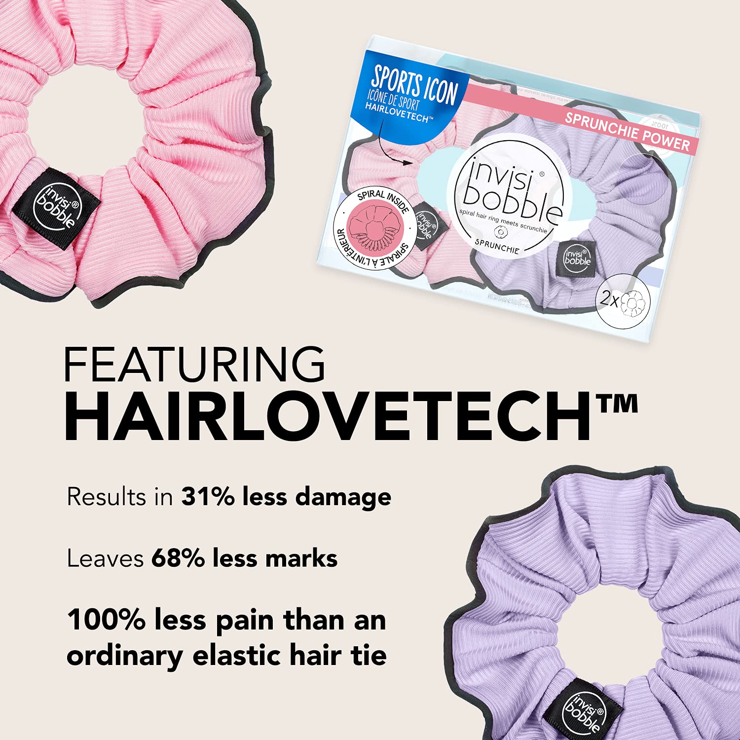 Invisibobble Sprunchie Spiral Hair Ring - Donut Run with Scissors