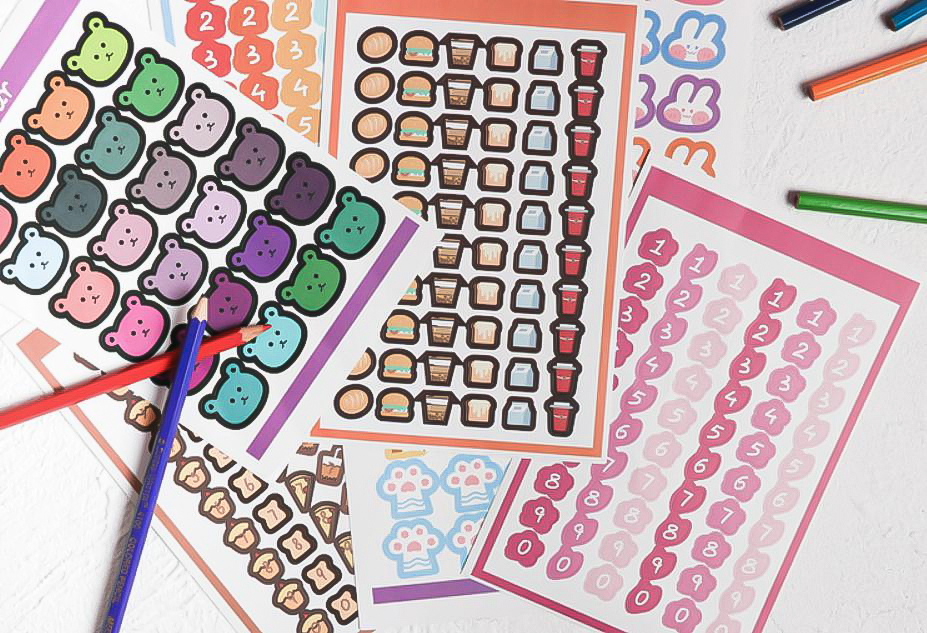 💖📷สติกเกอร์ลายการ์ตูนหลากสี IQ ชิ้นละ 4 บาท📌เลือกแบบได้ ✔️ohwowsitthiphum สติ๊กเกอร์ stickers เครื่องเขียน ไดคัท