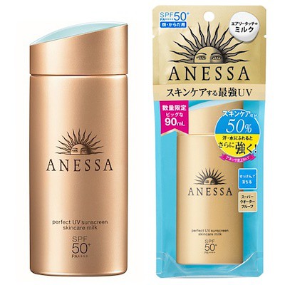 Shiseido Anessa Perfect UV Sunscreen Aqua Booster SPF50+ PA++++ 90 ml. ขวดสีทอง