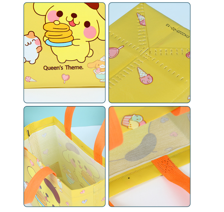 🌈กระเป๋าถือ👜ลายการ์ตูน ถุงผ้าไม่ทอ ผ้าสปันบอนด์ ถุงหิวช้อปปิ้ง 22x23x11cm ✅พร้อมส่งในไทย แบบพกพา พับได้