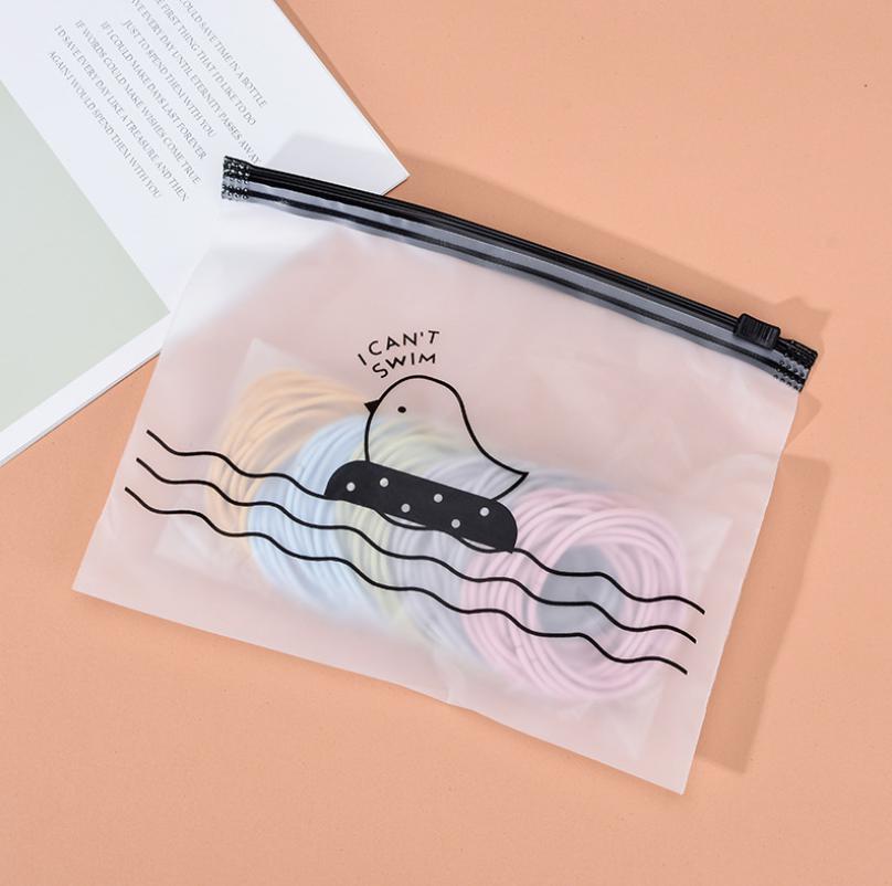 🐥ซองซิปพลาสติกขุ่น I can't swim ✔️พร้อมส่ง ( เลือกขนาด ) Ohwowshop ซองใส่เครื่องเขียน ซอง เครื่องเขียน กระเป๋า กระเป๋าดินสอ
