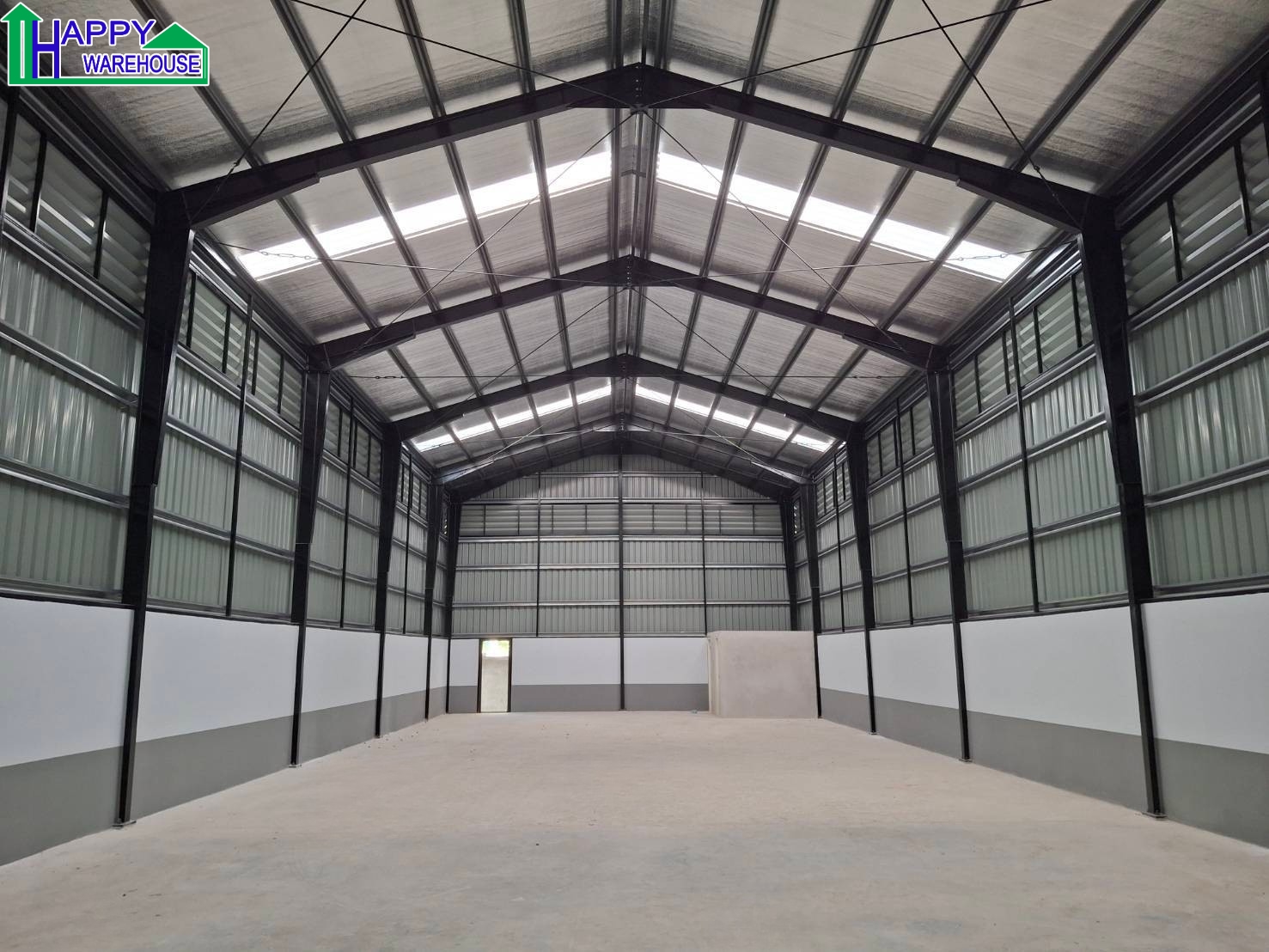 ผลงานก่อสร้างโครงสร้าง HW-H ขนาด 10 x 38 x 6 เมตร (380 ตารางเมตร)ราคา : ฿2,883,412.46 / หลัง