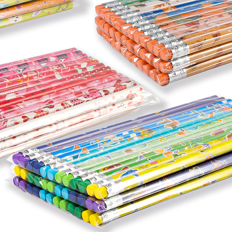 🔥ยกแพ็ค12แท่ง🔥ดินสอหัวยางลบลายการ์ตูน เขียนลื่น ลบนิ่ม คุณภาพดี ลายสวยหลากหลาย เหมาะแจกเด็ก งานวันเกิด กิจกรรมโรงเรียน ✏️🎉