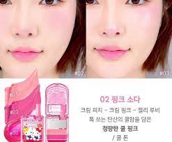 Amuse x Hello Kitty Lip & Cheek Cellphone #02 Pink Soda