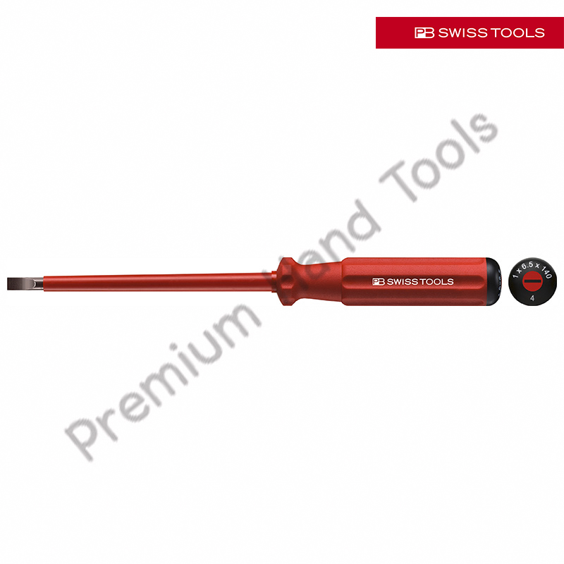 PB Swiss Tools PB 5100 ไขควงหุ้มฉนวนกันไฟ ปากแบน เบอร์ 00 ถึง 6 กันไฟทั้งตัว
