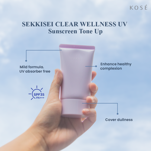 Kose Sekkisei Clear Wellness UV Sunscreen Tone Up 62 ml.