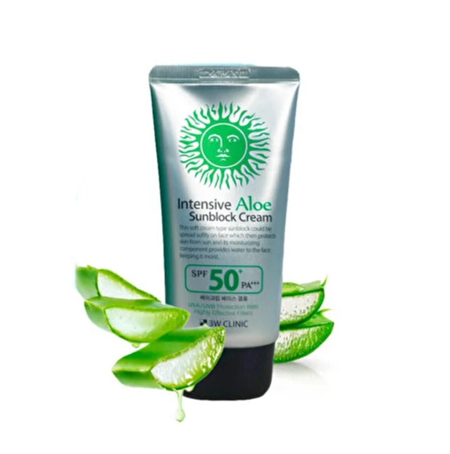 3W Clinic Intensive Aloe Sunblock Cream SPF50+ PA+++ 70 ml.