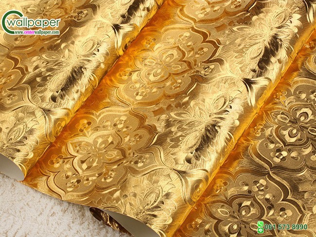 วอลเปเปอร์ติดผนังลายอาหรับสีทอง วอลเปเปอร์ราคาถูก
