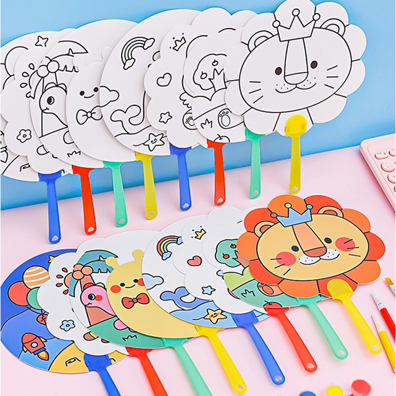 🌈พัดมือศิลปะ🌈ของเล่น พัดจีน พัดรูปทรง📌คละลาย เริ่มตั้นที่ 3 บาท✅พร้อมส่งOhwowshop อุปกรณ์ สี ศิลปะ เครื่องเขียน