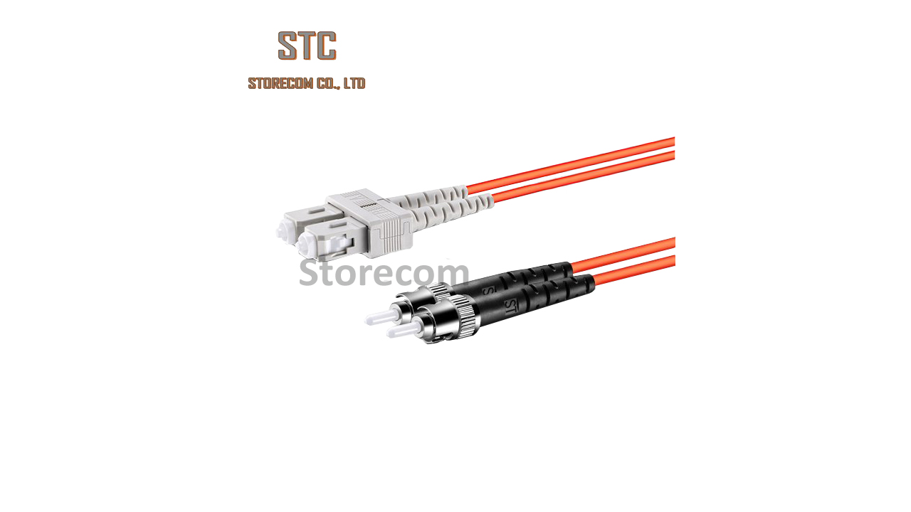 ST-SC Fiber optic patch cord OM2, 50/125μm, Duplex 3.0 mm jacket LSZH