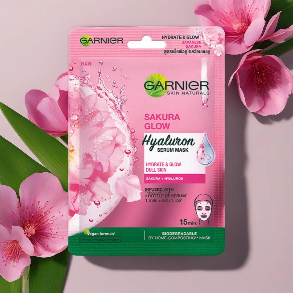Garnier Skin Naturals Sakura Glow Hyaluron Serum Mask 28 g.