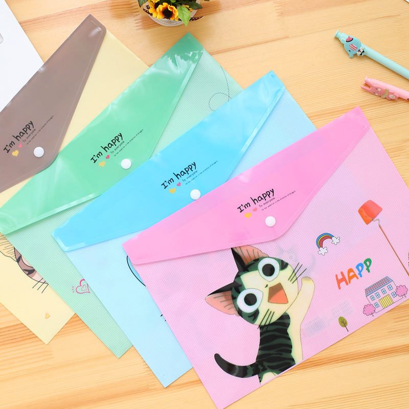 🐱ซองเอกสาร🐱 แฟ้ม ลายการ์ตูนแมวจี้ 📌สุ่มคละลาย ชิ้นละ 12 บาท ✅พร้อมส่ง Ohwowshop แฟ้มซอง แฟ้มสอด พลาสติก