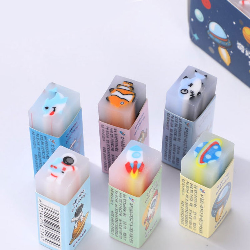 🌈ยางลบก้อนสี่เหลี่ยม🚀🐳การ์ตูนแฟนซี 2x1.5x4cm 🎉คละลายตามแบบ✔️พร้อมส่งในไทย ยางลบ ลบคำผิด