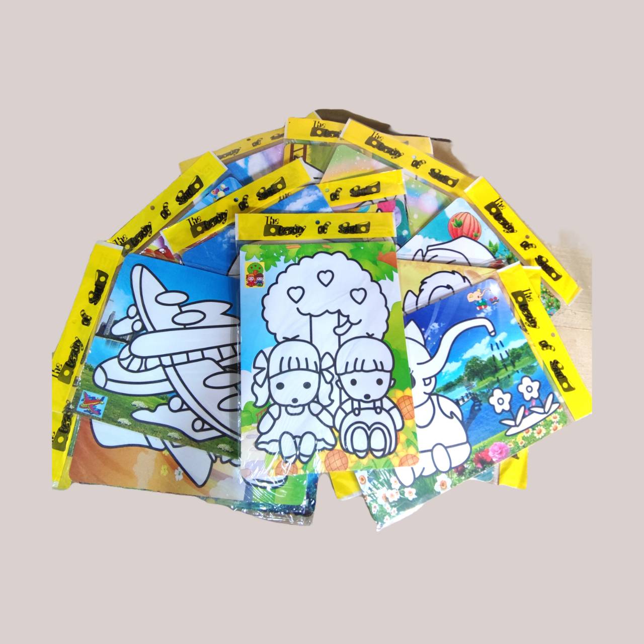 ทรายระบายสี แถมทรายระบายสี มี9สี ขนาด 27*20 ชิ้นละ 7 บาท ✔️พร้อมส่ง Ohwowshop เสริมทักษะ ชุดทรายระบายสี ระบายสีทราย