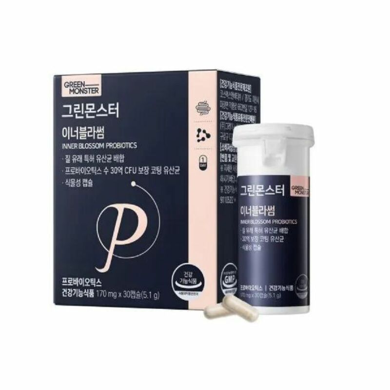 Green Monster Inner Blossom Probiotics 30 เม็ด
