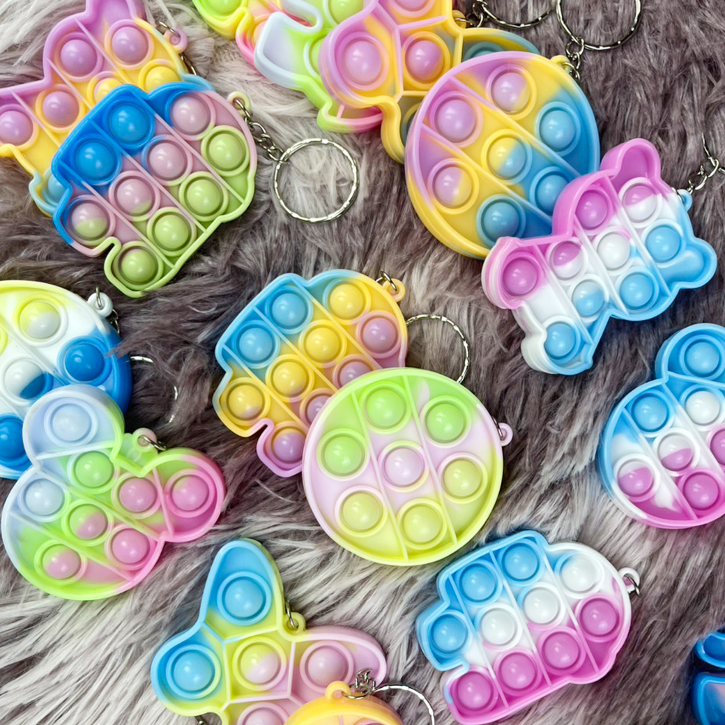 🌈ป๊อปอิท🌈พวงกุญแจป๊อบอิท pop it📌สุ่มลาย ห้อยกระเป๋า ห้อยกุญแจ พวงกุญแจซิลิโคน