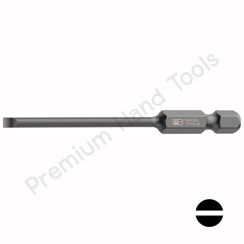 ดอกไขควงลม PB Swiss Tools รุ่น PB E6.106 ปากแบน แกนผอมยาว 75 มม.