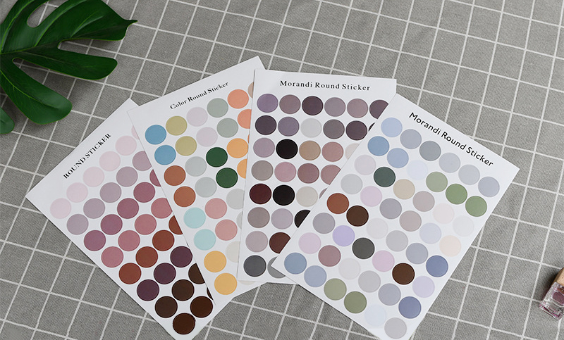 สติ๊กเกอร์เฉดสีวงกลม ตกแต่งไดอารี่ 16*24 / 21*15cm 2 บาท/ชิ้น ✔️พร้อมส่ง (🧩เลือกลาย) Ohwowshop (Z8)