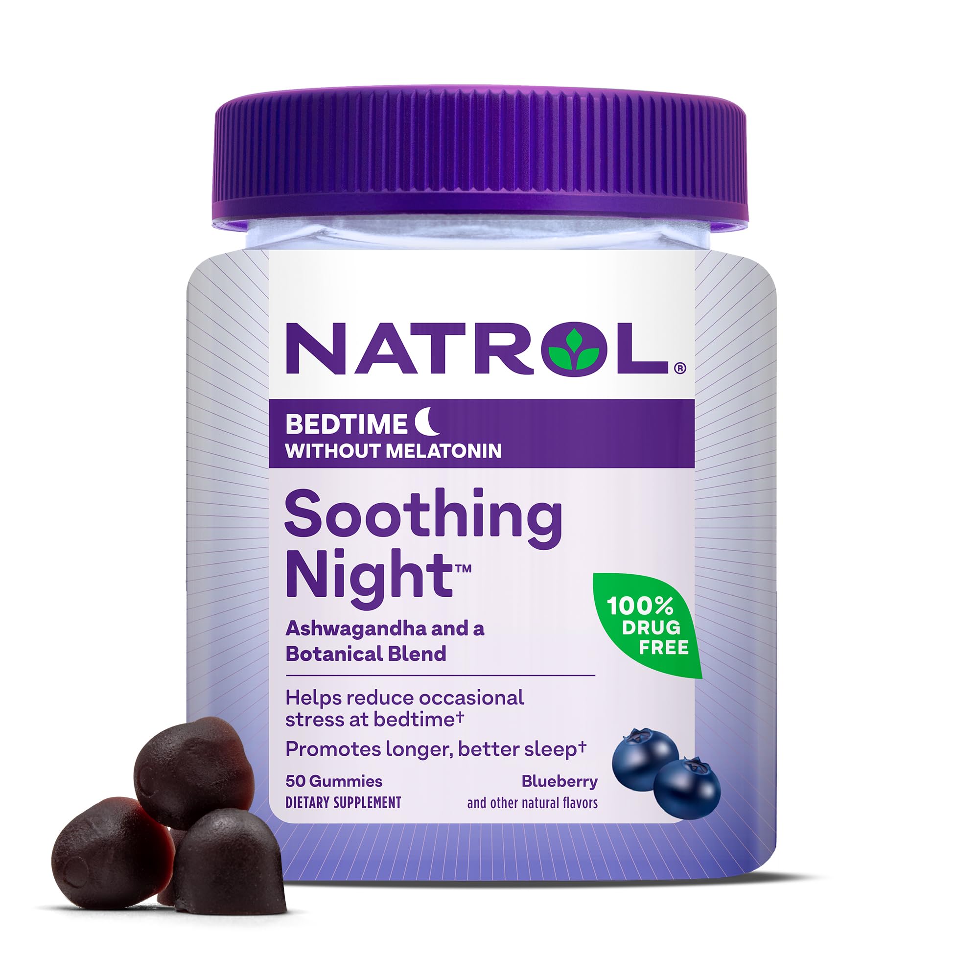 Natrol Soothing Night Blueberry Gummies Without Melatonin 50 Gummies