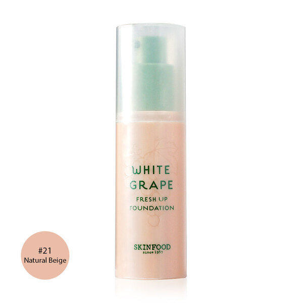 Skinfood White Grape Fresh Up Foundation 30 ml. #21 Natural Beige ผิวโทนเหลือง