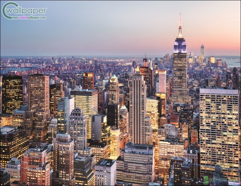 ภาพตึกสูง New York City USA.