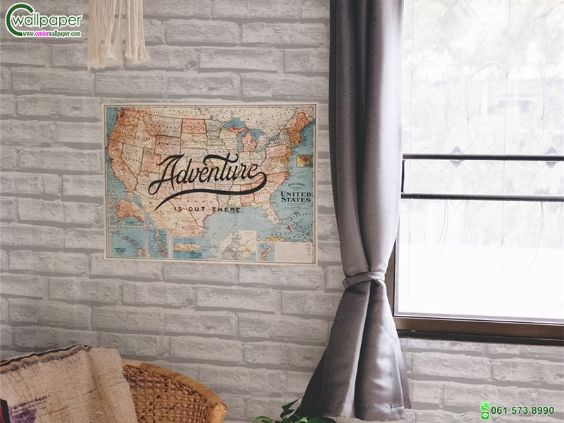 วอลเปเปอร์ลายอิฐขาว