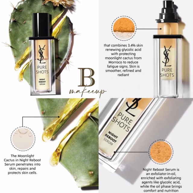 YSL Pure Shots Night Reboot Serum 50 ml.