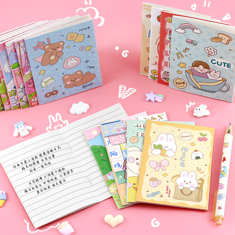 🌈สมุดบันทึกโน๊ตเล่มเล็ก🌈ลายเส้น ขนาด 11.5 x 8.5cm✔️พร้อมส่งในไทย เครื่องเขียน กระดาษ สมุด