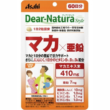 Asahi Dear Natura Style Maca x Zinc 60 วัน 120 เม็ด
