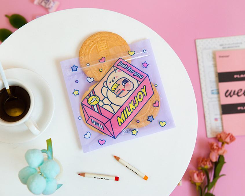 🌈ถุงเก็บอุปกรณ์ลายการ์ตูน 13.5x13.5 cm ชิ้นละ 2 บาท 📌เลือกแบบสินค้าได้ ✔️พร้อมส่ง Ohwowshop ถุง เก็บของ พลาสติก