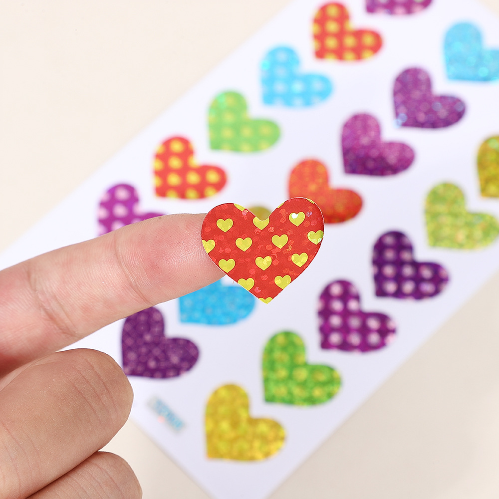 🌟1แพ็คมี 10แผ่น🩷สติกเกอร์🌟วิบวับ💛สติกเกอร์หัวใจ📌เลือกแบบ✔️พร้อมส่งในไทย sticker DIY ของปัจฉิม วาเลนไทน์