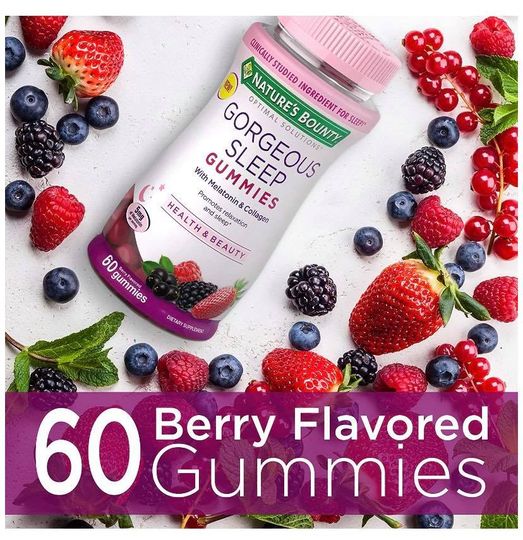 Nature's Bounty Optimal Solutions Gorgeous Sleep Berry Flavored (60 Gummies)